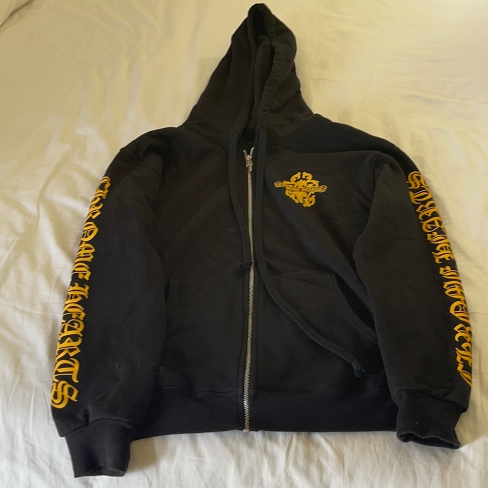 Chrome heart dagger zip up thermal lined